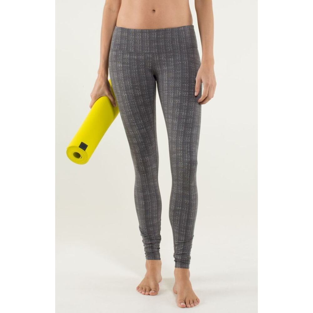Lululemon Women's Wunder Under Legging Gray Ziggy Wee 2 Size Small 4 No Tag